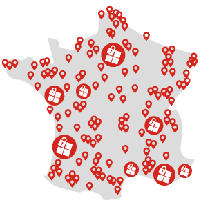 Carte de France des partenaires Annexx Business Service
